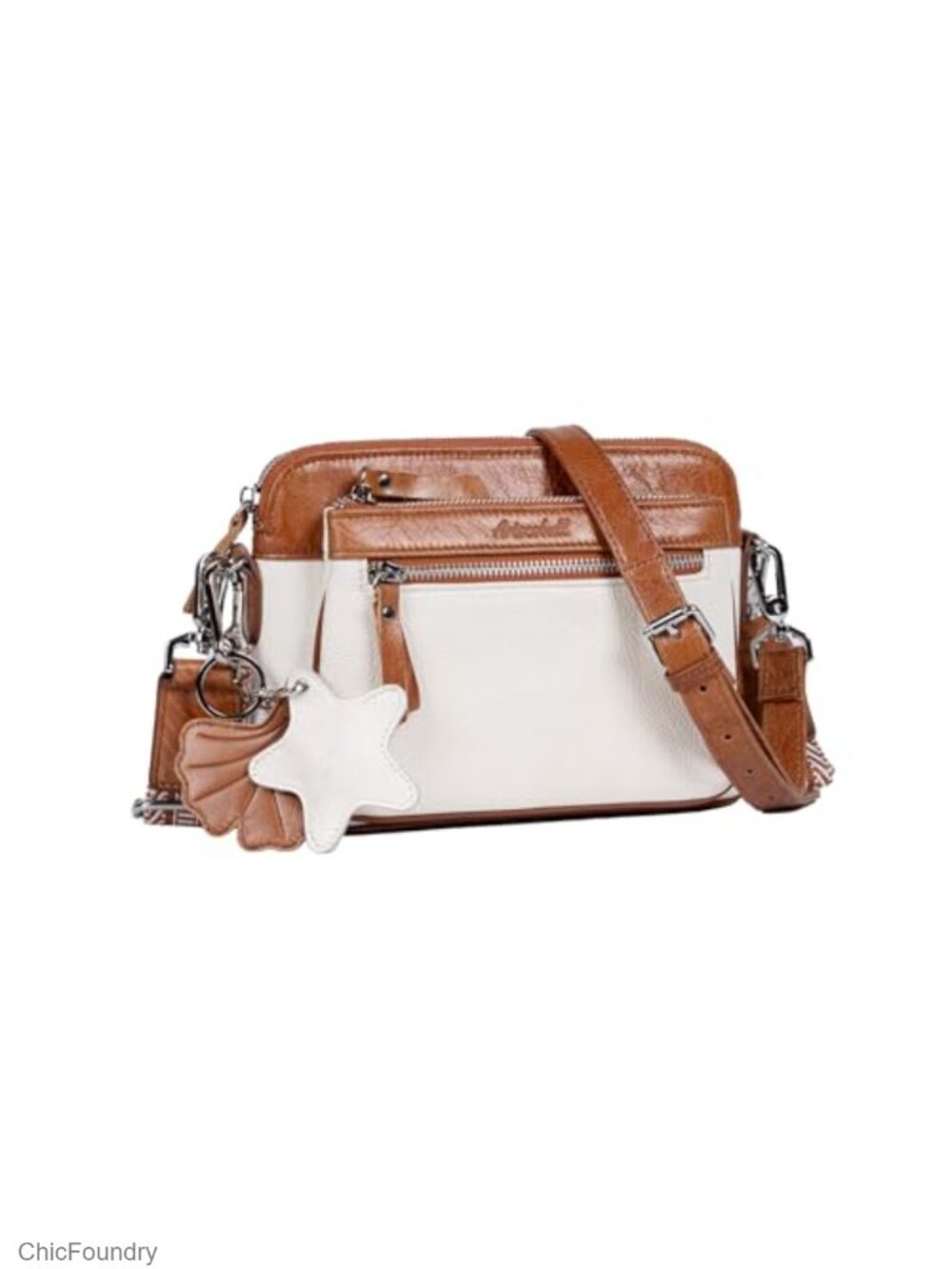Genuine Leather Crossbody Bag with Wide Strap for Women Travel & Daily Purse